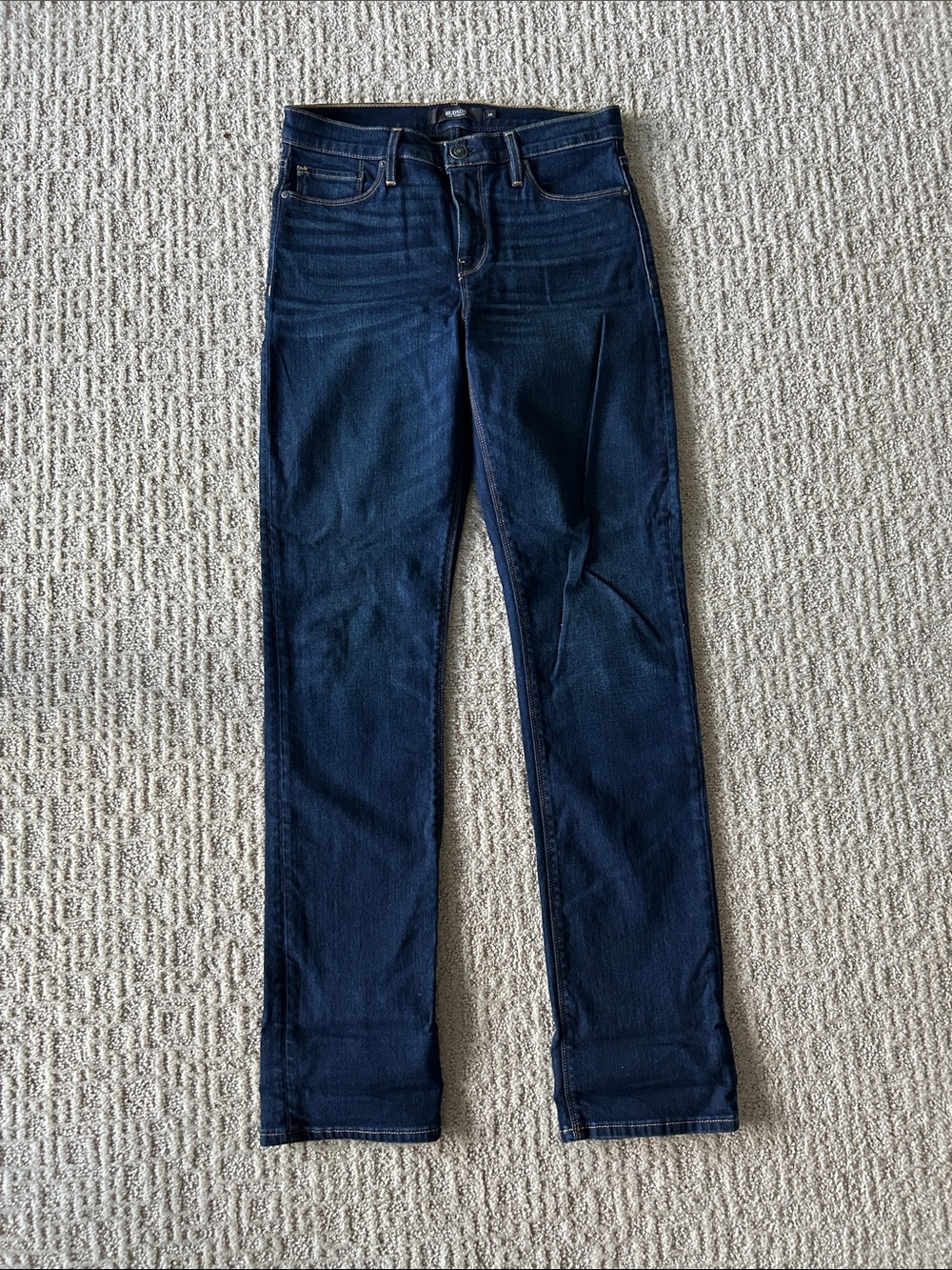 Dark Blue Hudson Slim Straight Jeans